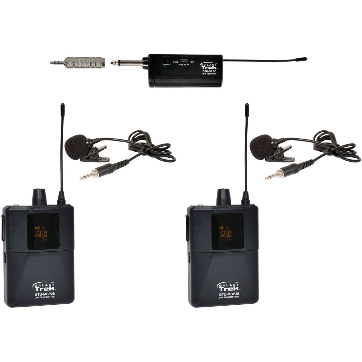 

Galaxy Audio Trek GTU Mini UHF Lavalier Microphone System, A & B:524.5-594.5 MHz