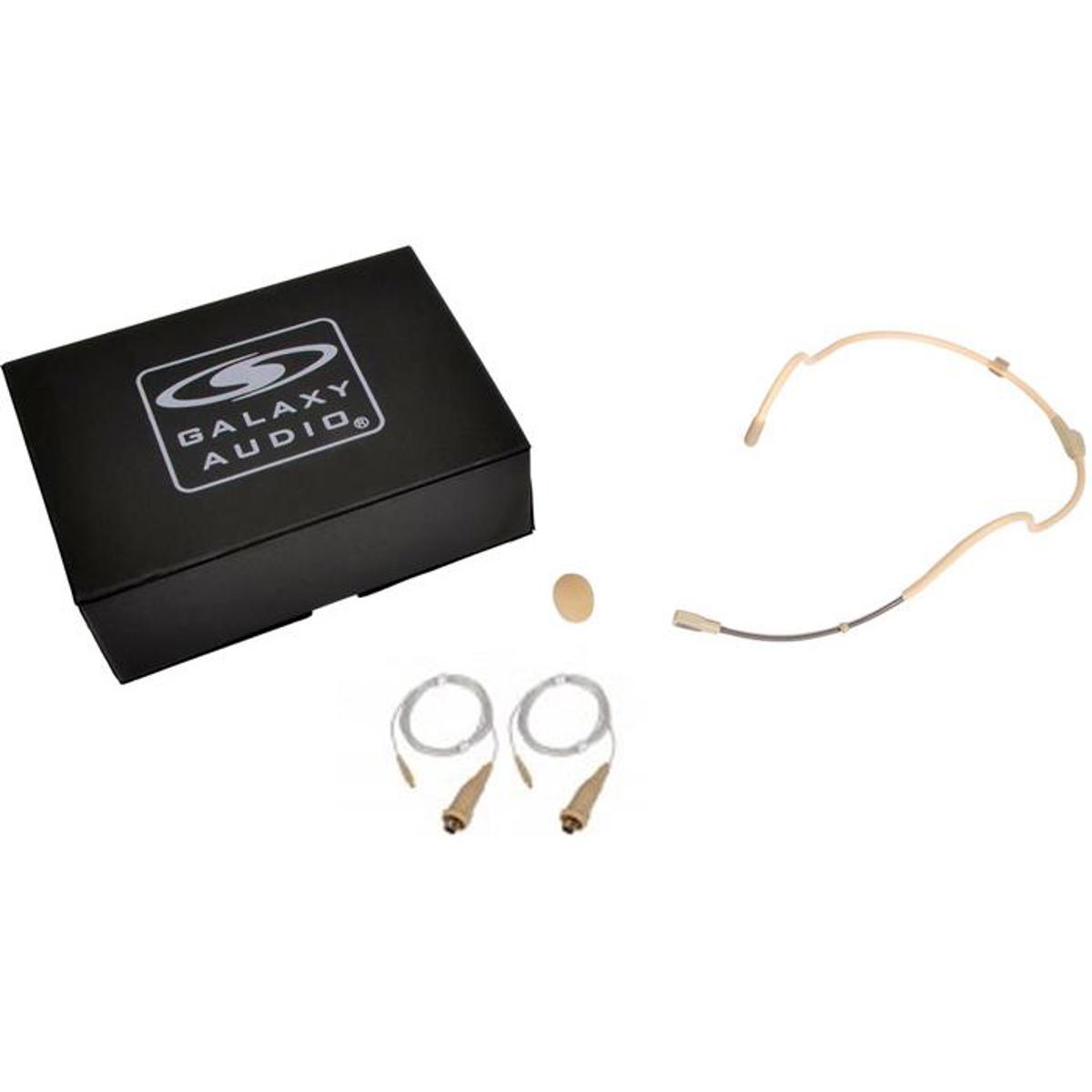 

Galaxy Audio HSM24 Waterproof Headset Microphone, 2x Galaxy Audio Cables, Beige