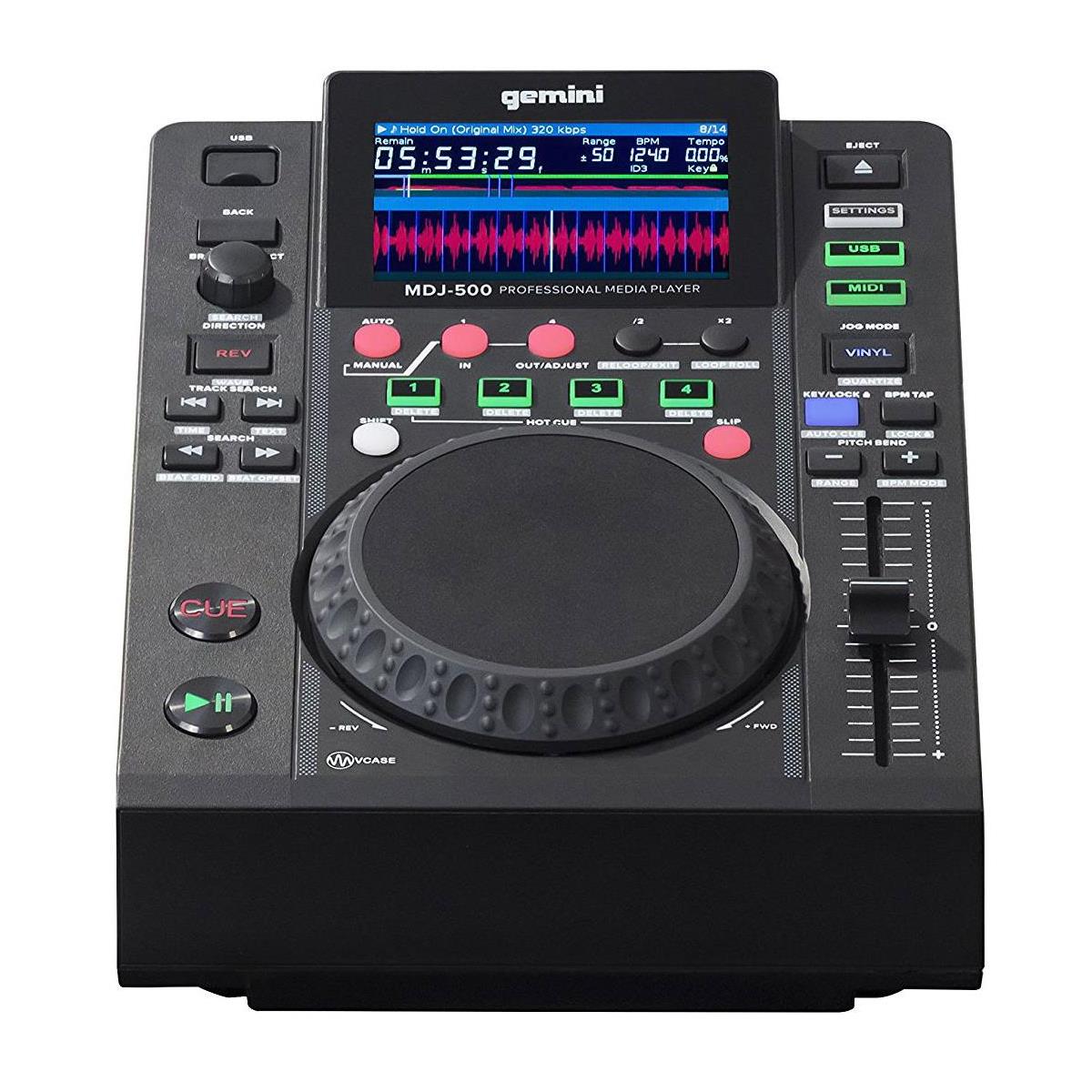 Image of Gemini MDJ-500 Professional USB DJ Media Player and MIDI Controller