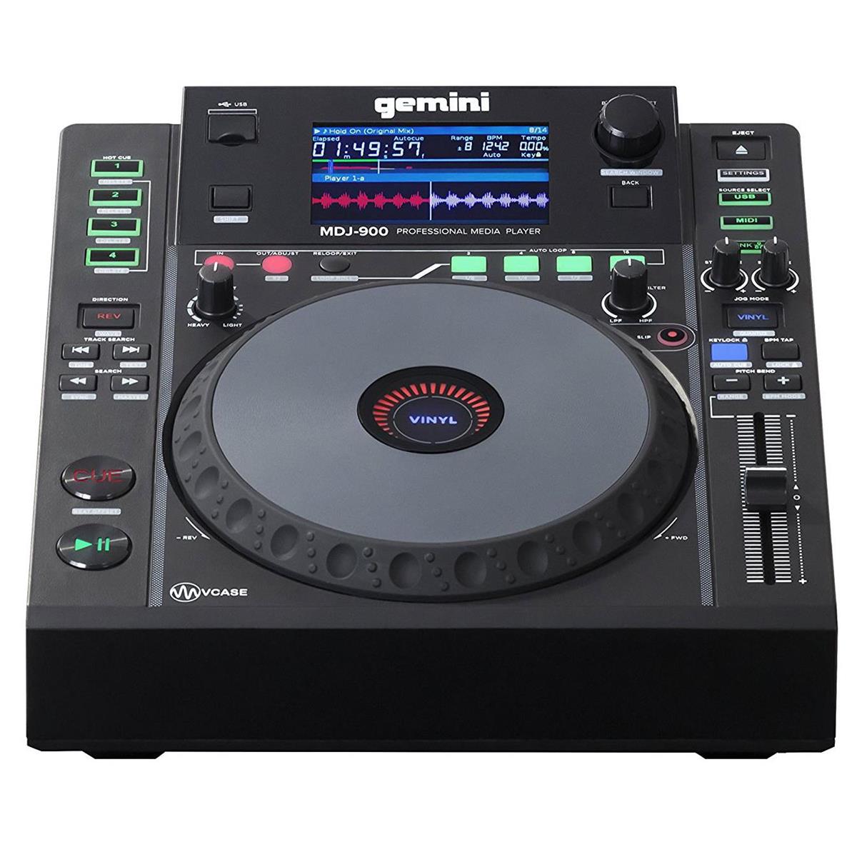 Image of Gemini MDJ-900 Professional USB DJ Media Player and MIDI Controller