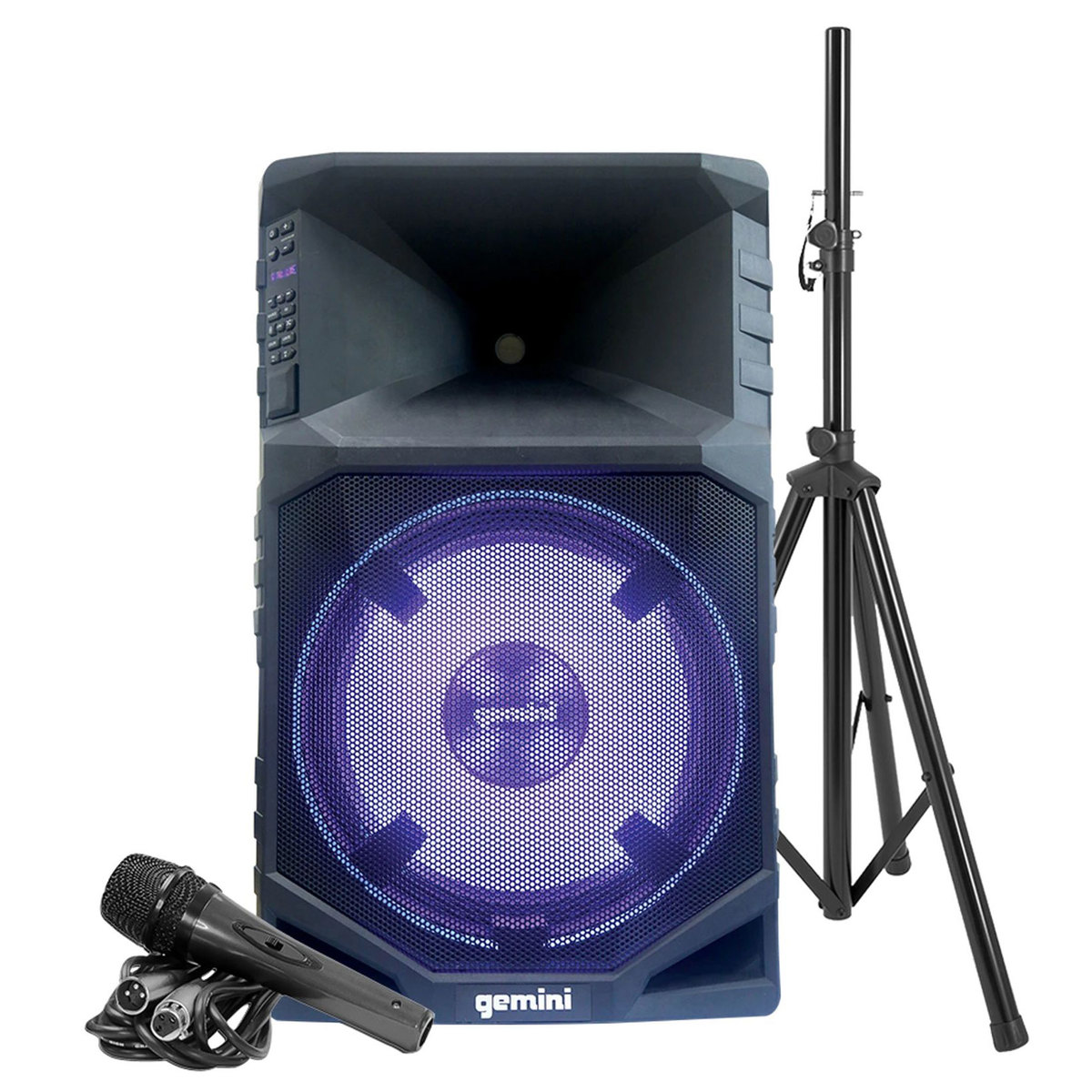 Photos - Portable Speaker Gemini GSW-T1500PK 15" Portable Bluetooth Speaker with Stand and Micr 