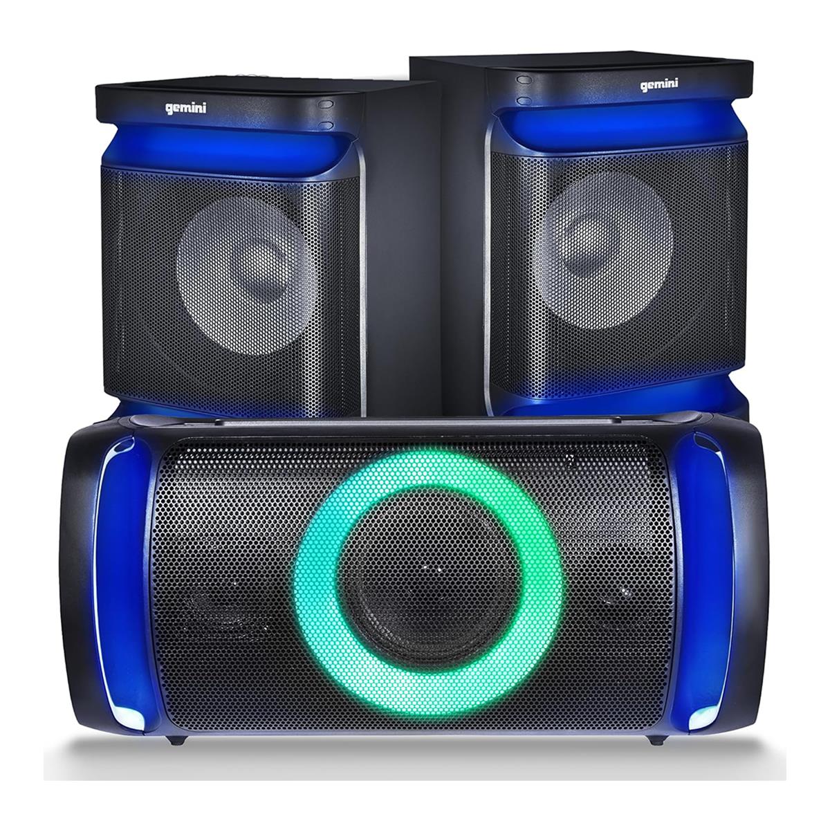 Image of Gemini GSYS-2400 Dual 8&quot; 2000W BT Home Stereo Speaker System with LED Light
