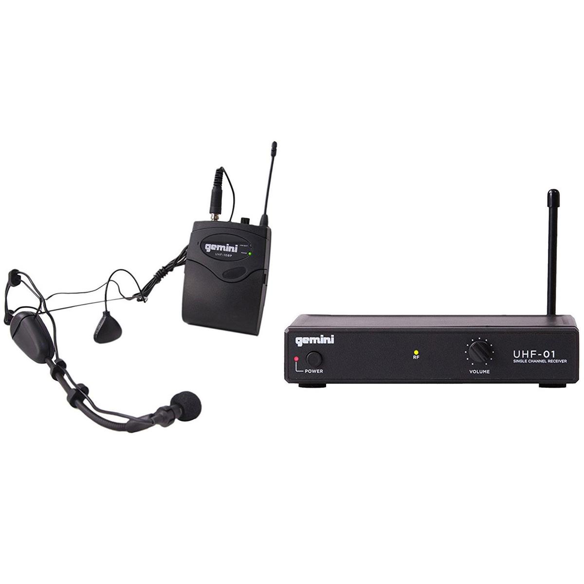 

Gemini UHF-01HL Single Channel Wireless System with Headset & Lavalier Mic