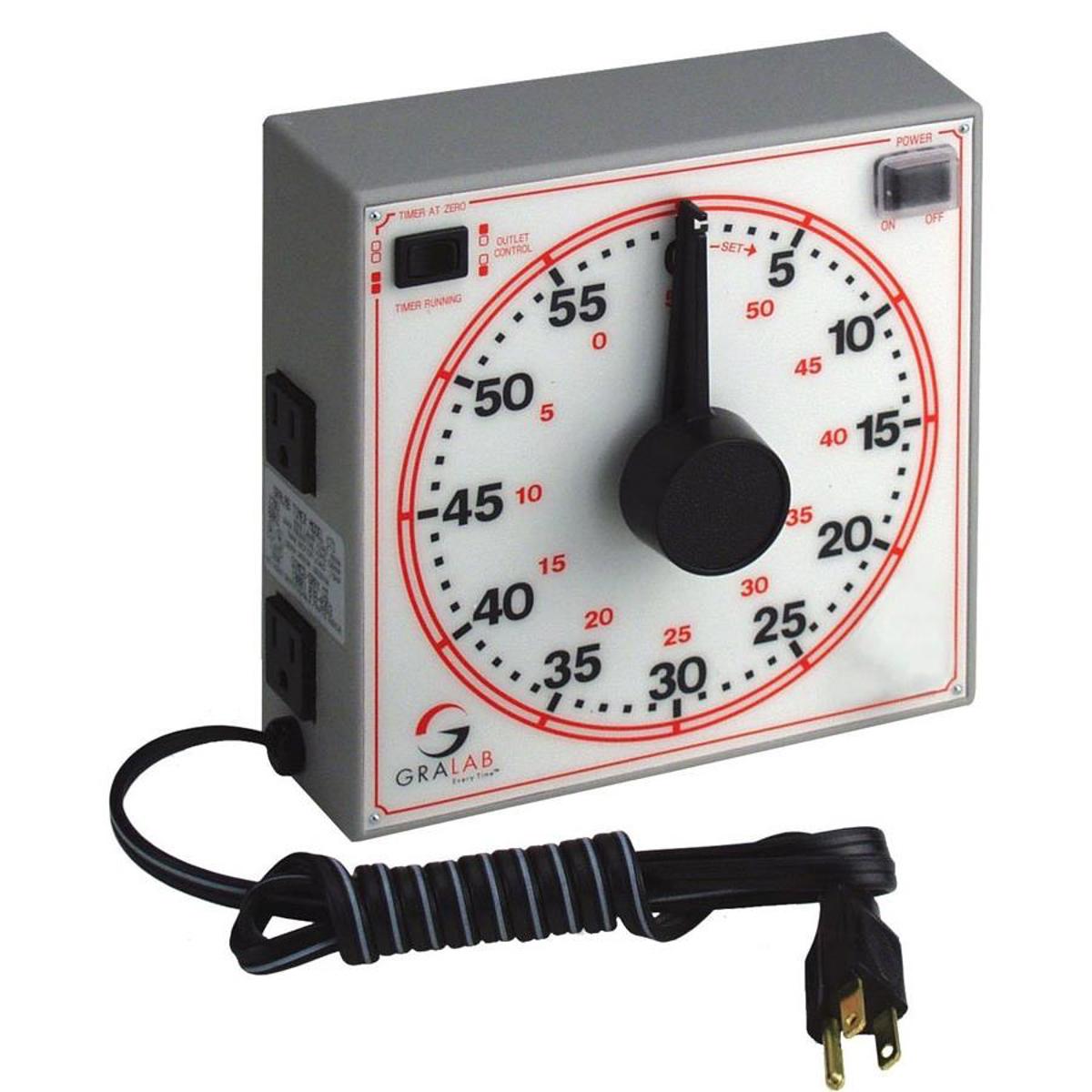 

Gralab 171 60 Minute Industrial/Laboratory Timer with Dual Outlet 120V/60HZ