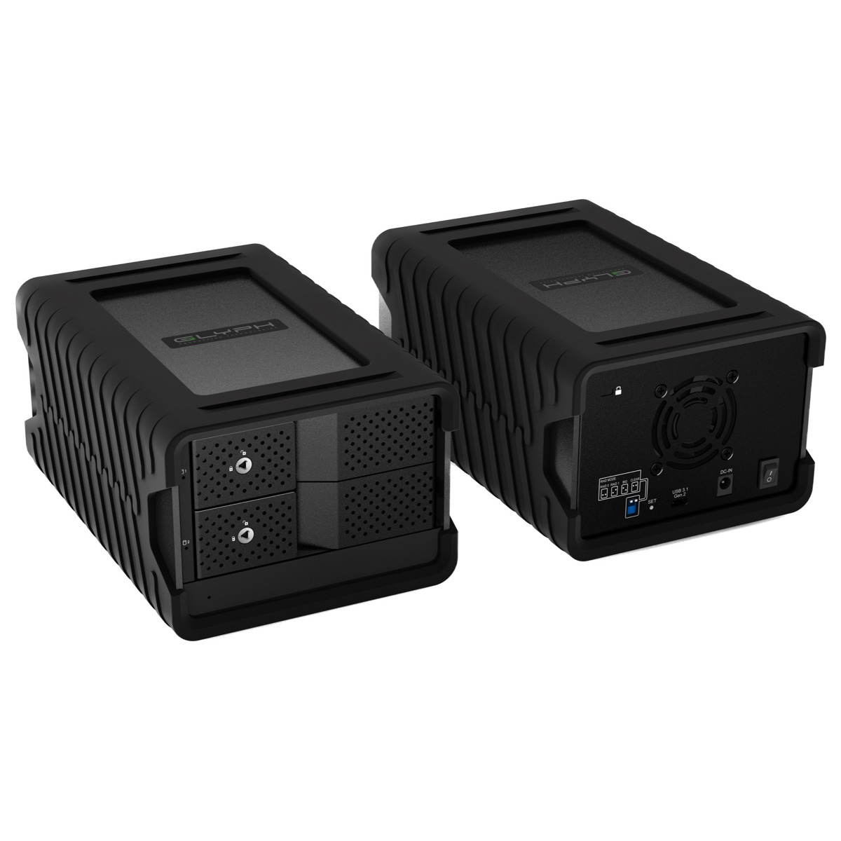 

Glyph Technologies Blackbox PRO RAID 16TB (2x8TB) 2-Bay USB-C 3.2 Gen2 Array,Hub