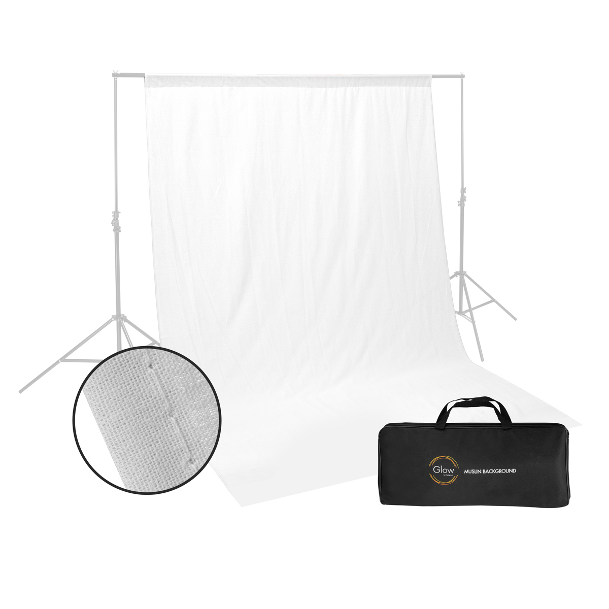 

Glow Muslin Background - 6 x 9' (White)