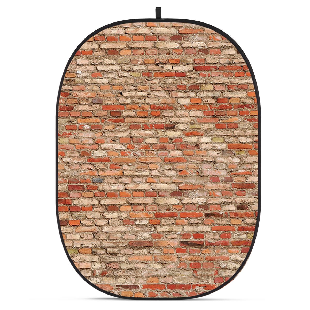 

Glow CBA-WB0005 5x6.5' Fabric Collapsible Backdrop, Brick Wall
