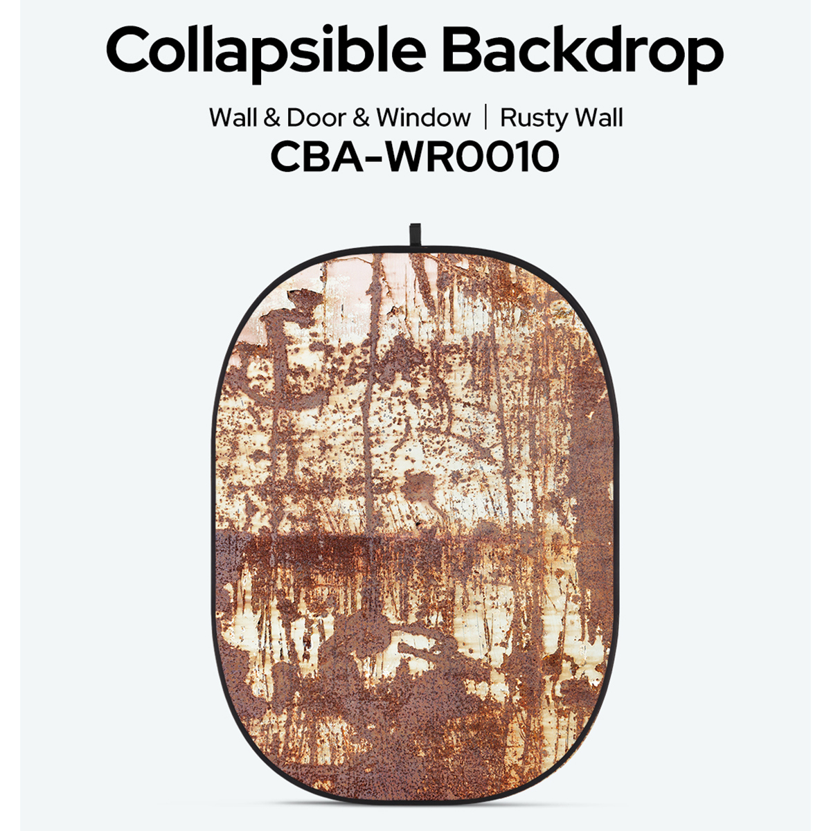 Glow CBA-WR0010 5x6.5' Fabric Collapsible Backdrop, Rusty Wall
