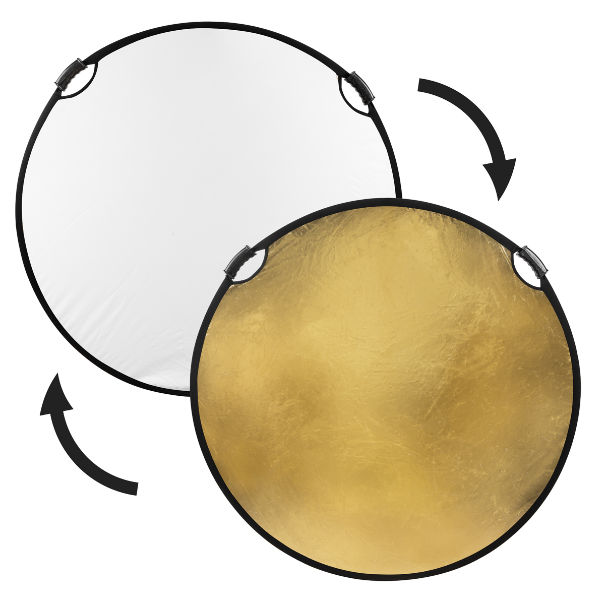 

Glow Circular Collapsible Reflector with Handles (52", Gold/White)