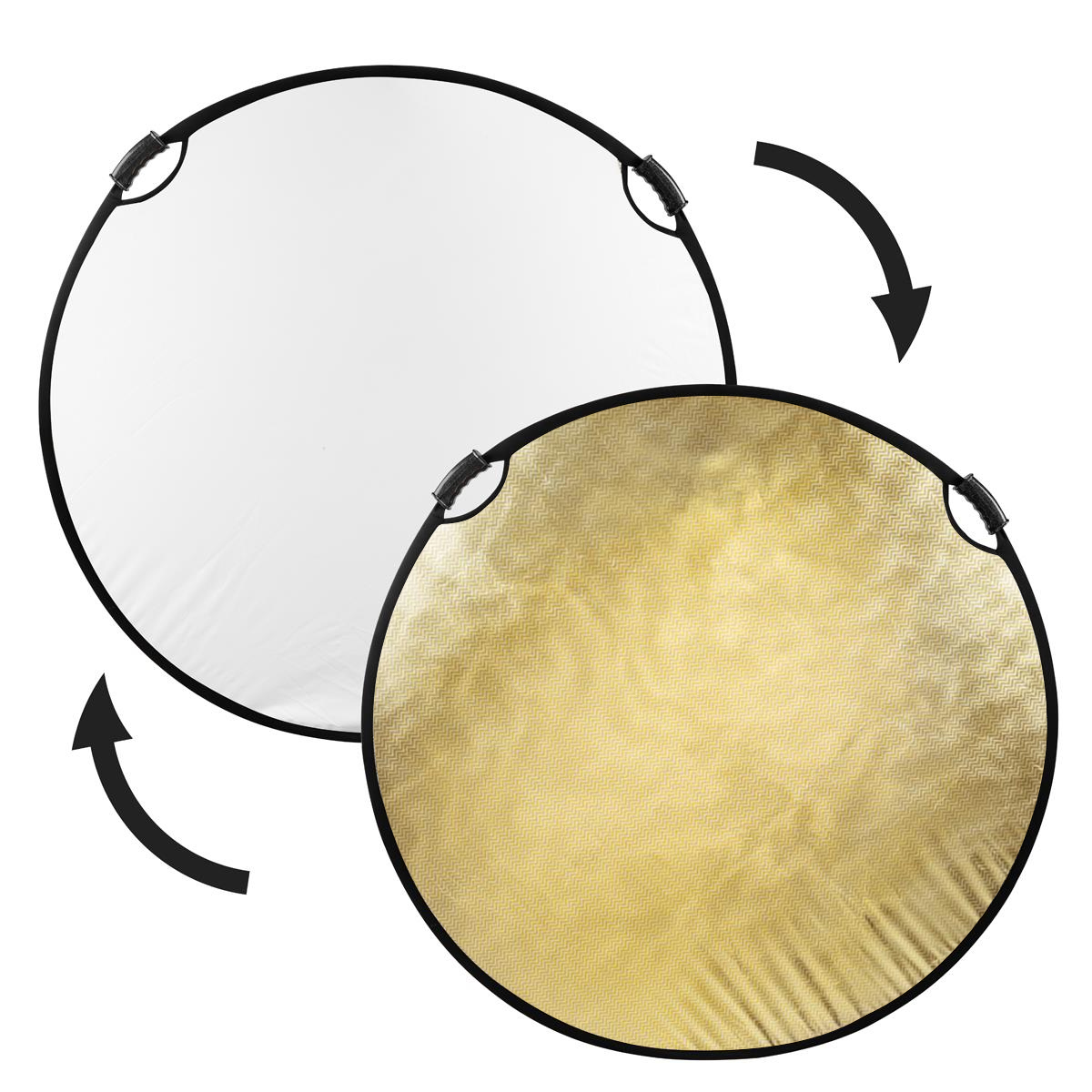 

Glow Circular Collapsible Reflector with Handles (52", Wave Gold/White)