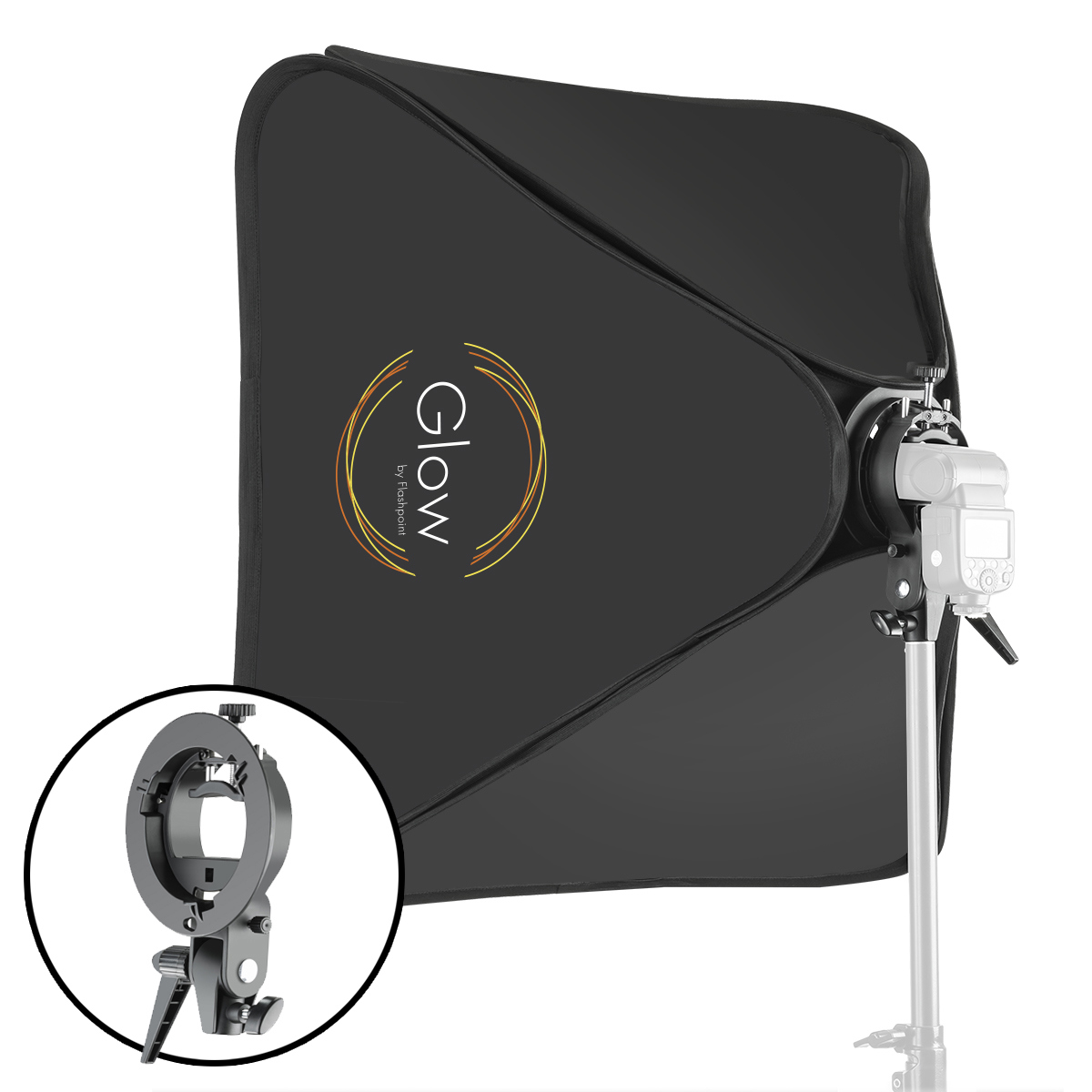 

Glow 31x31" Quick Softbox with Shoe Mount S-Type Flash Bracket (80x80cm)