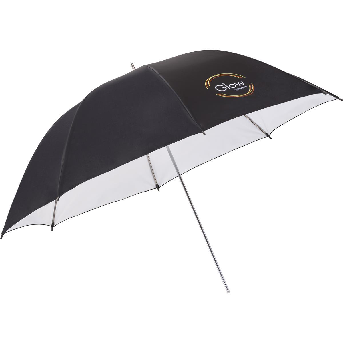 Зонт Glow 40 белый с черной спинкой #GL-U-40WB