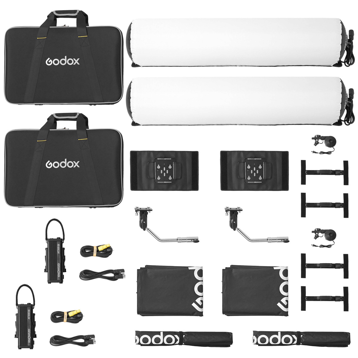 

Godox KNOWLED AT200Bi 4' 210W Bi-Color Air LED Tube Light, 2-Pack