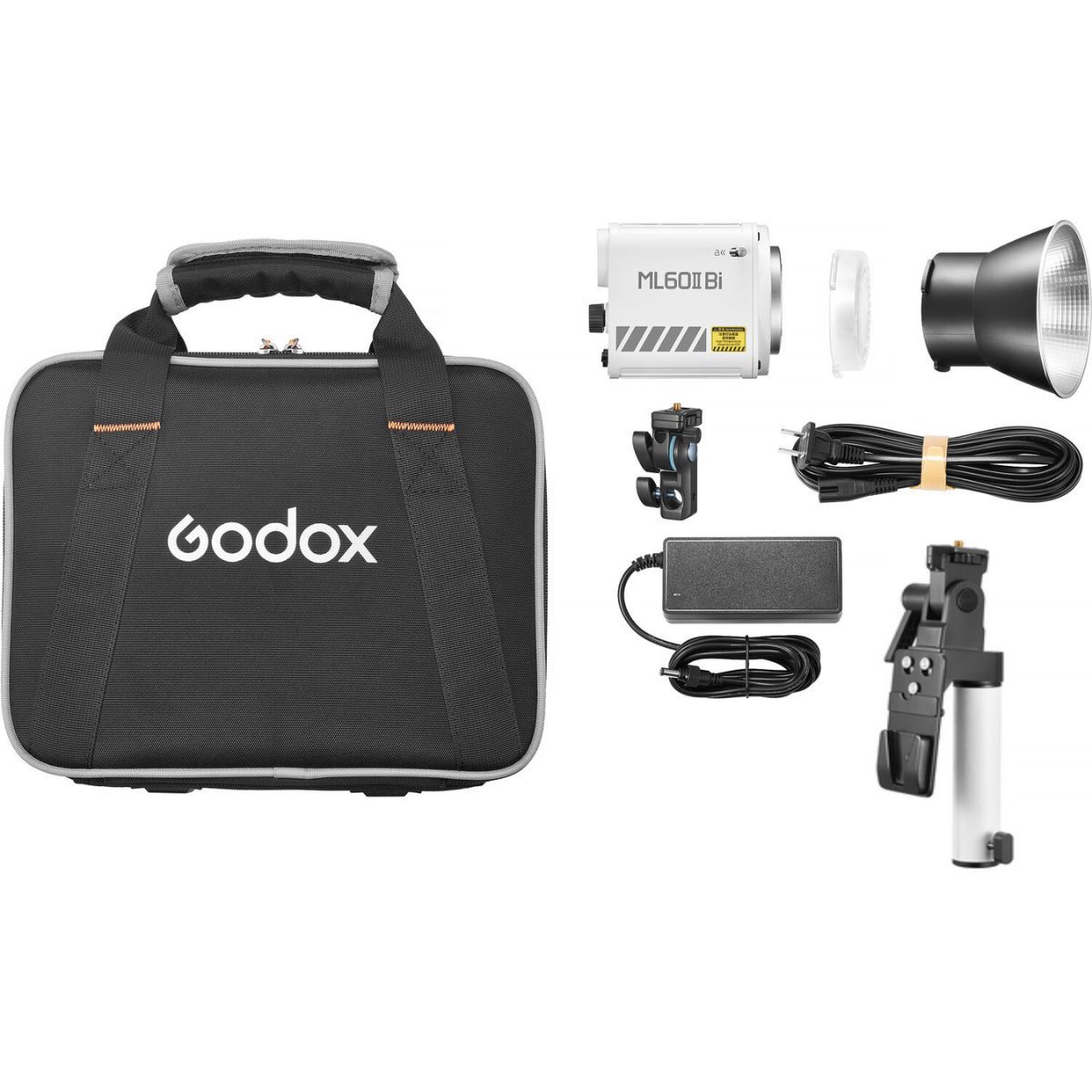 

Godox ML60IIBi Bi-Color LED Monolight (AK-B02 Battery Handgrip Kit)