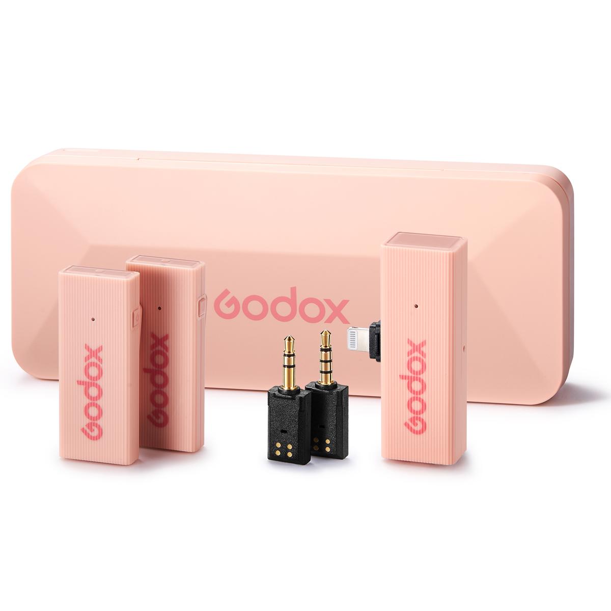 

Godox MoveLink Mini 2.4GHz LT Wireless Microphone Kit 2, Cherry Pink
