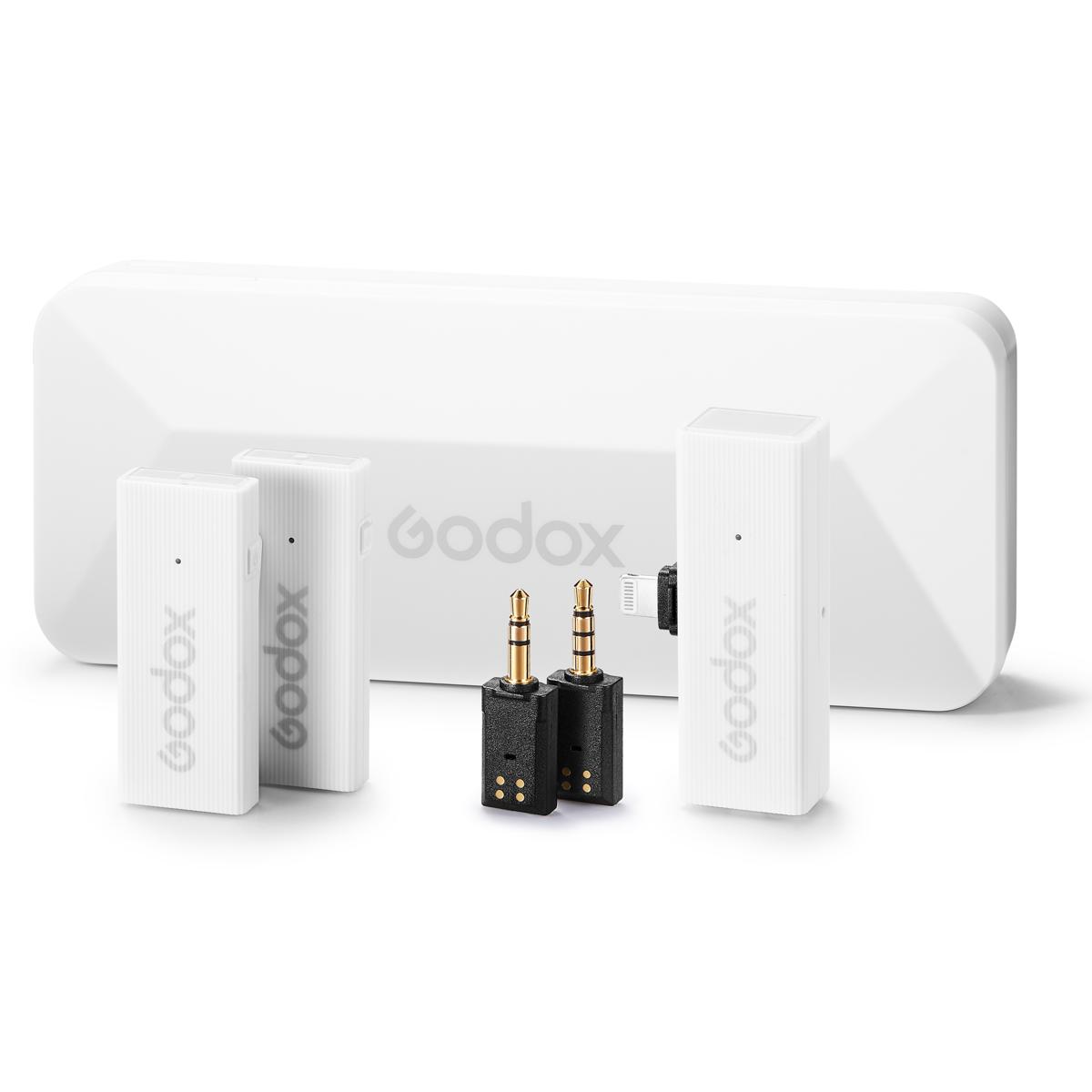 

Godox MoveLink Mini 2.4GHz LT Wireless Microphone Kit 2, Cloud White