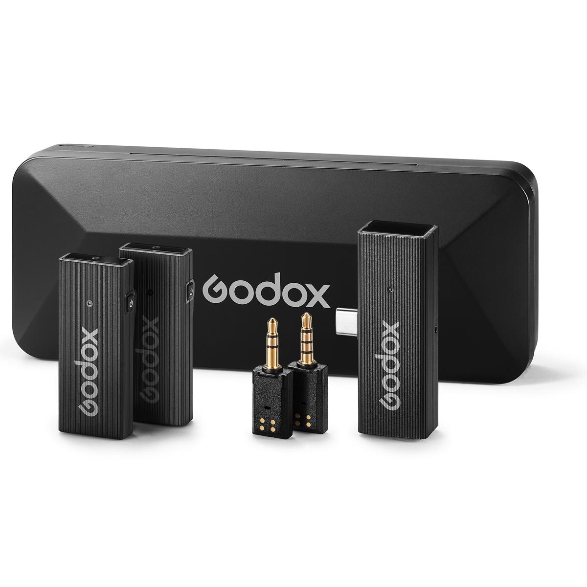 

Godox MoveLink Mini 2.4GHz USB-C Wireless Microphone Kit 2, Classic Black
