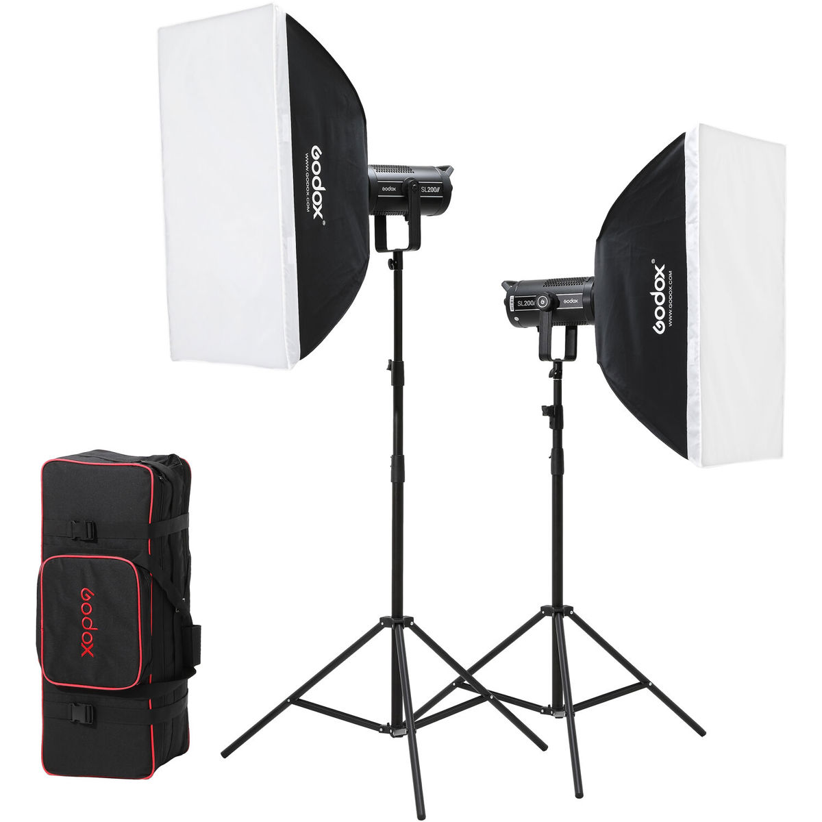 

Godox LED SL200WII Daylight 2-Light Kit with Stands and Softboxes