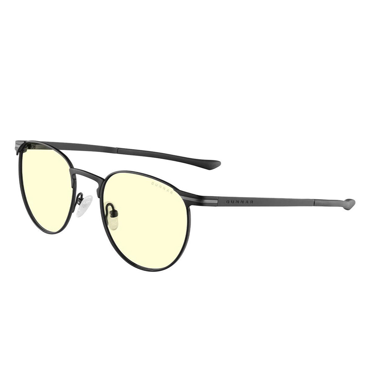 

Gunnar Optiks Mateo Onyx Frame Amber Tint Tri-Fold Glasses, GUNNAR-Focus