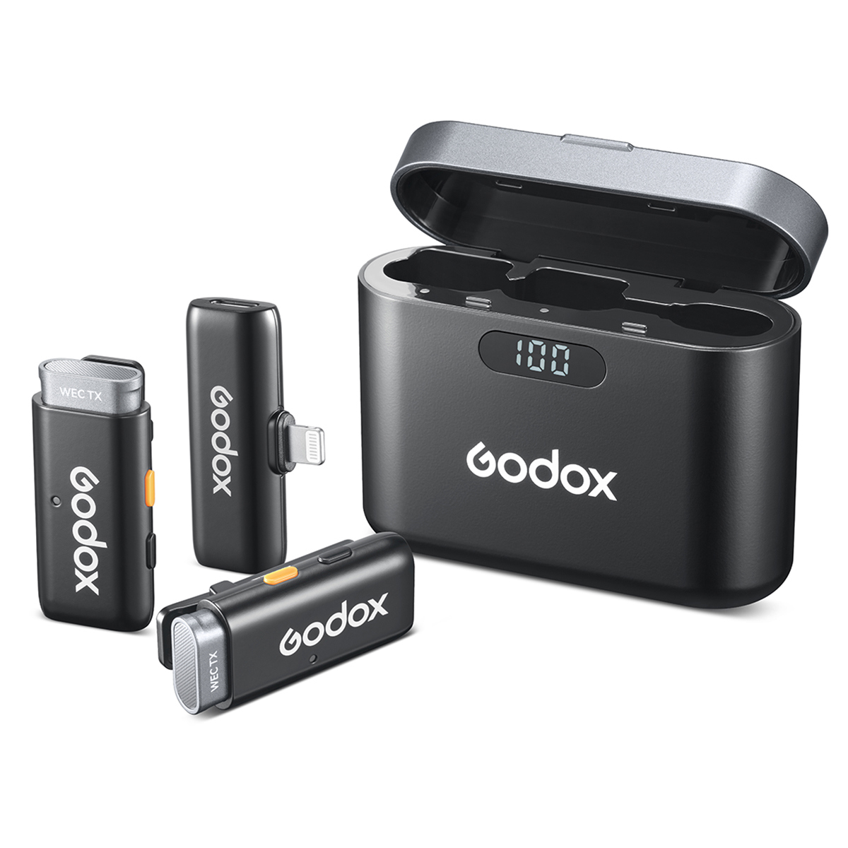 

Godox WES 1 Kit2 2.4GHz Lightning Wireless Mic System w/Charging Case for iPhone
