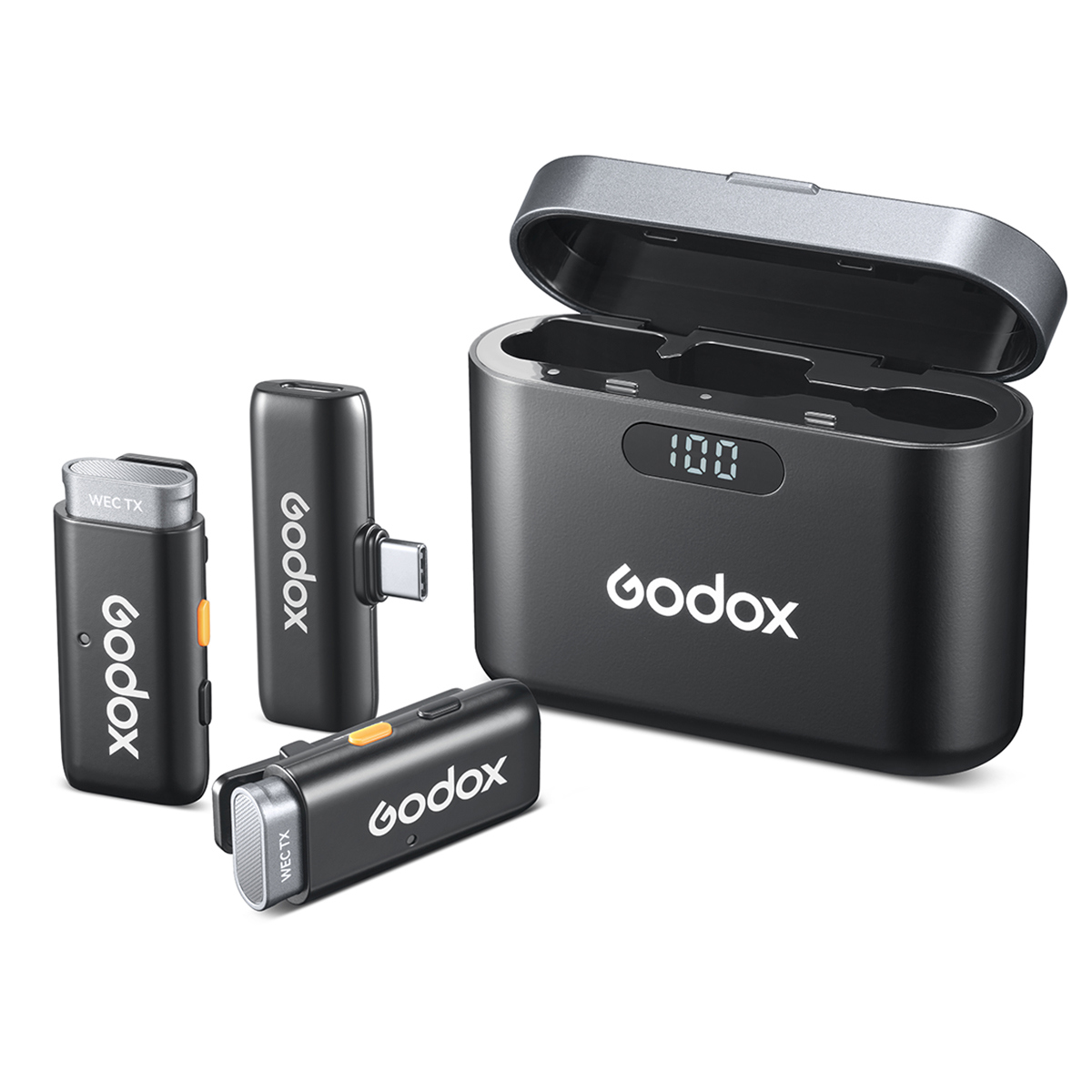 

Godox WES 2 Kit2 2.4GHz USB-C Wireless Mic System w/Case for Android & iPhone 15