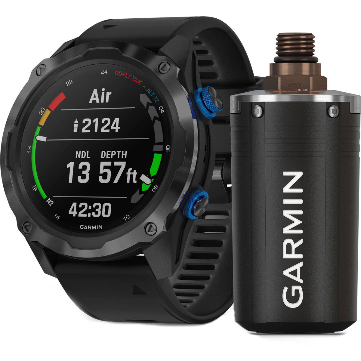 

Garmin Descent Mk2i Dive 52mm GPS Smart Watch w/T1 Tx Bundle, Gray w/Black Band