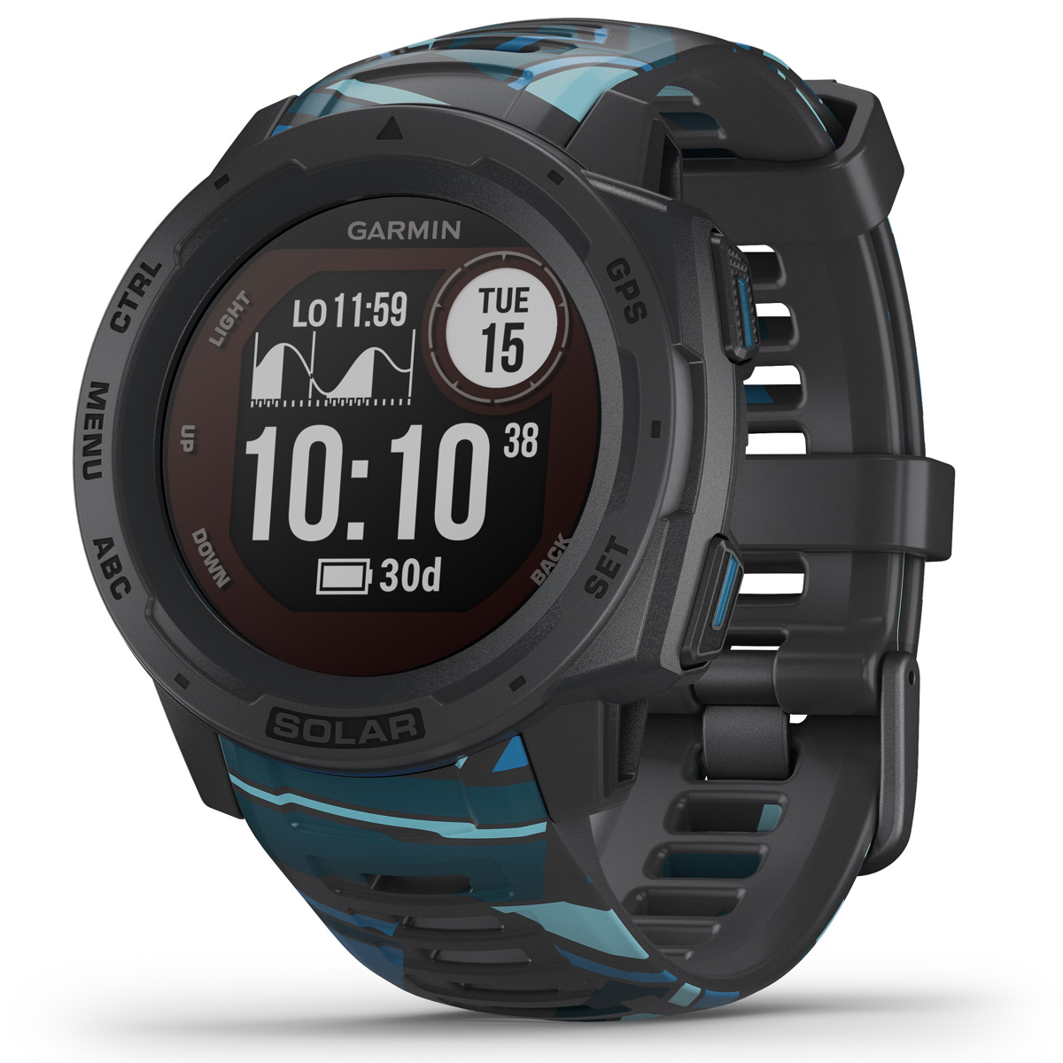 

Garmin Instinct Solar Surf Edition GPS Smartwatch, Surf Pipeline