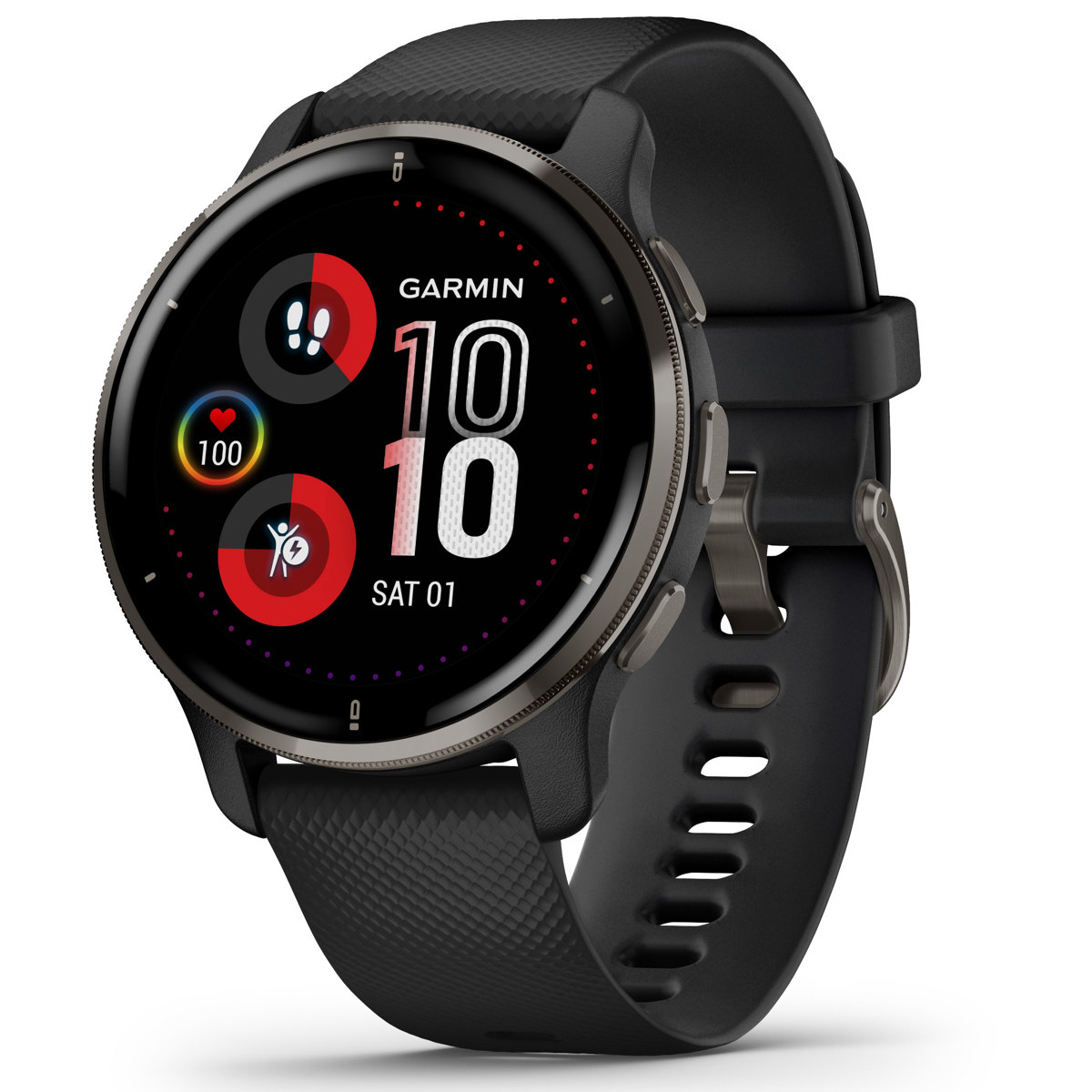 

Garmin Venu 2 Plus 43mm GPS Smart Watch, Black with Silicone Band