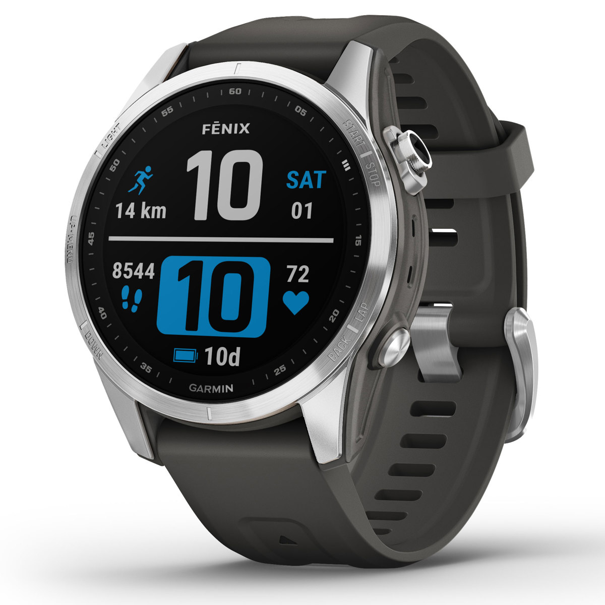 

Garmin fenix 7S 42mm Multisport GPS Smartwatch, Silver with Graphite Band