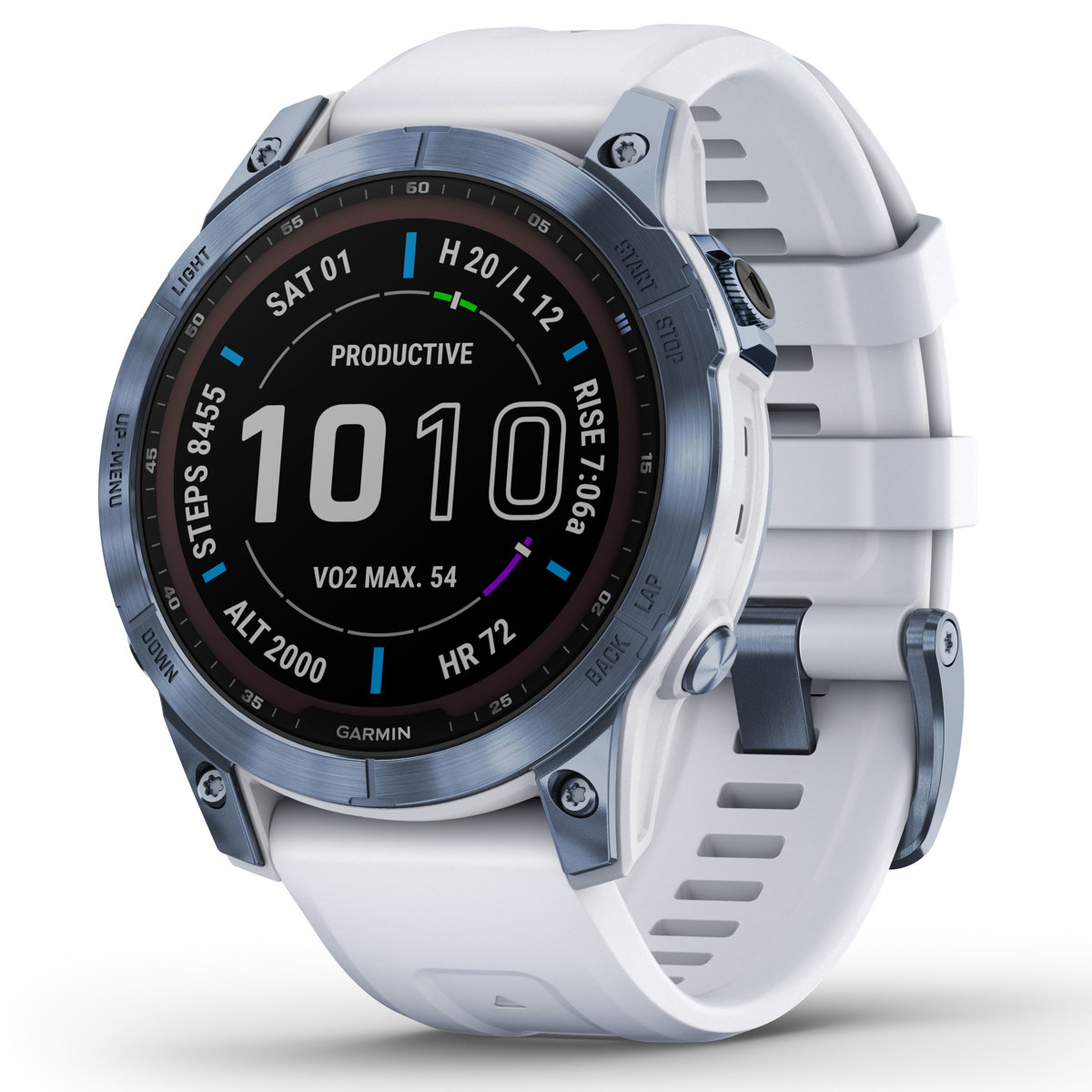 

Garmin fenix 7 Sapphire Solar 47mm GPS Smartwatch,Mineral Blue DLC TT/Whitestone