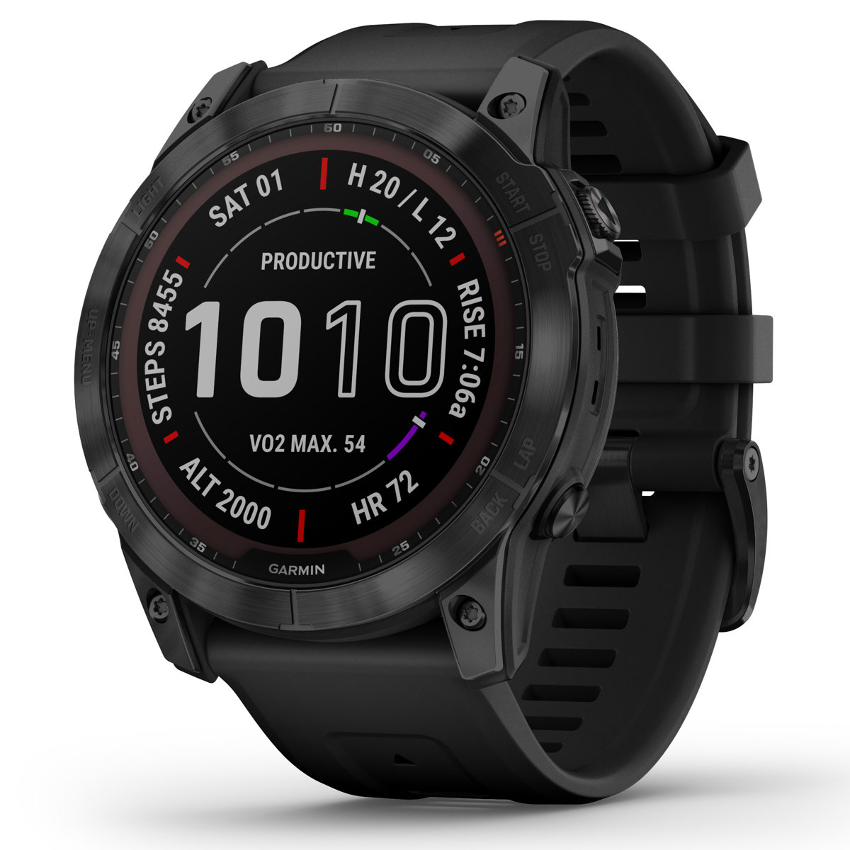 

Garmin fenix 7X Sapphire Solar 51mm GPS Smartwatch, Black DLC Titanium/Black