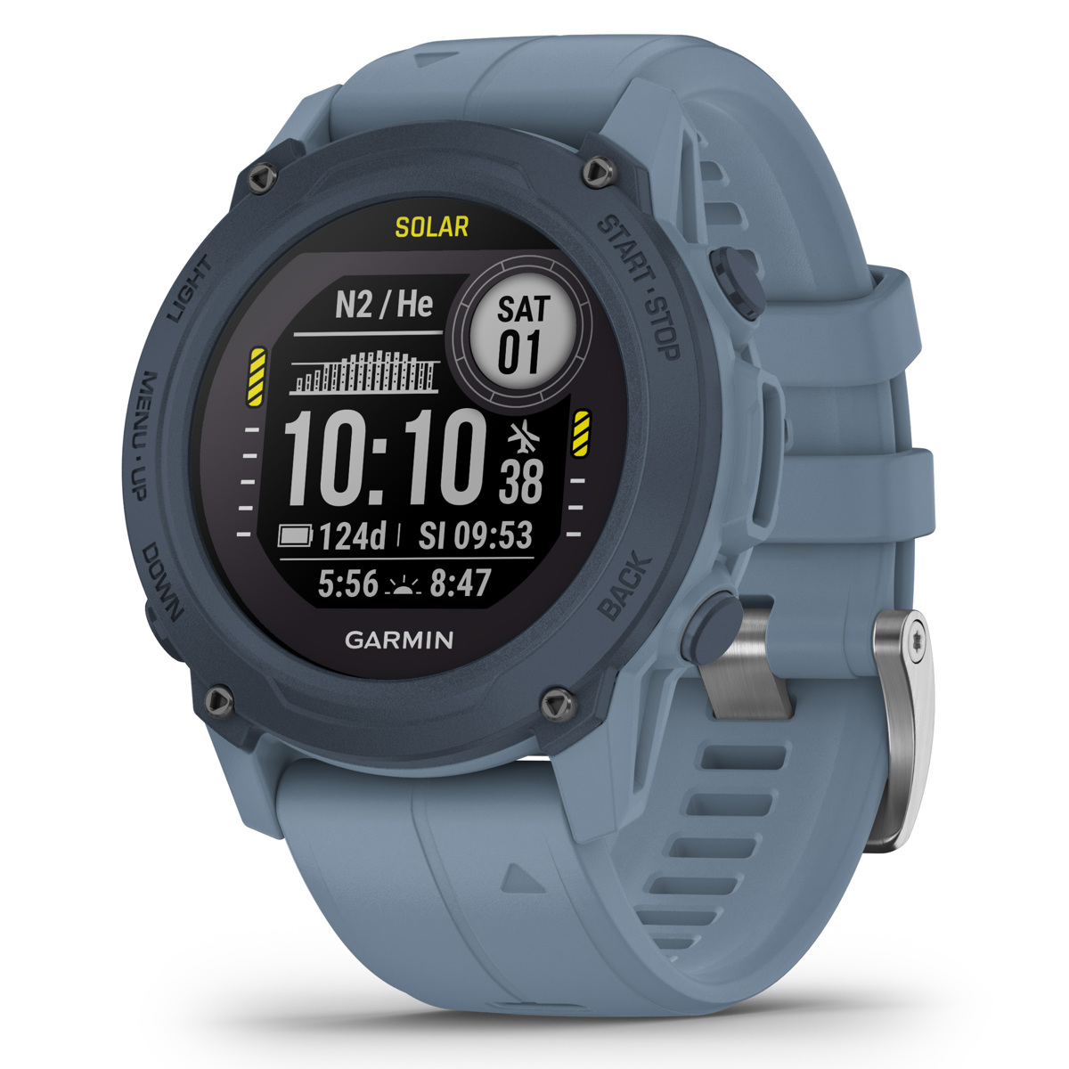 

Garmin Descent G1 Solar Dive 45mm GPS Smartwatch, Hurricane Blue