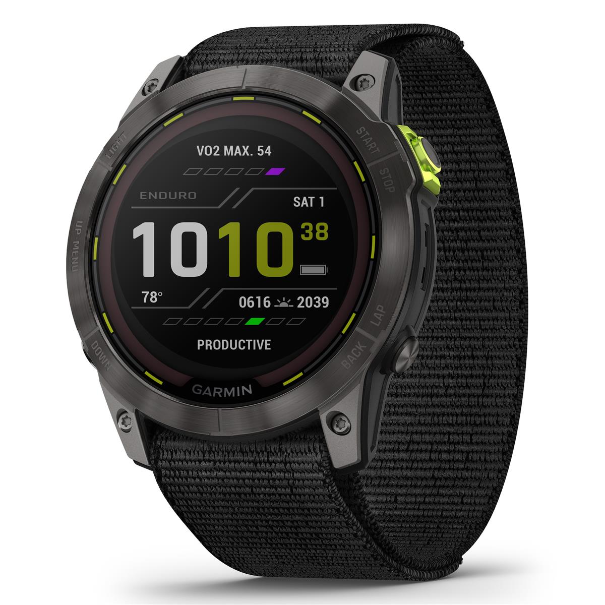Image of Garmin Enduro 2 GPS Solar Smartwatch with Black UltraFit Nylon Strap