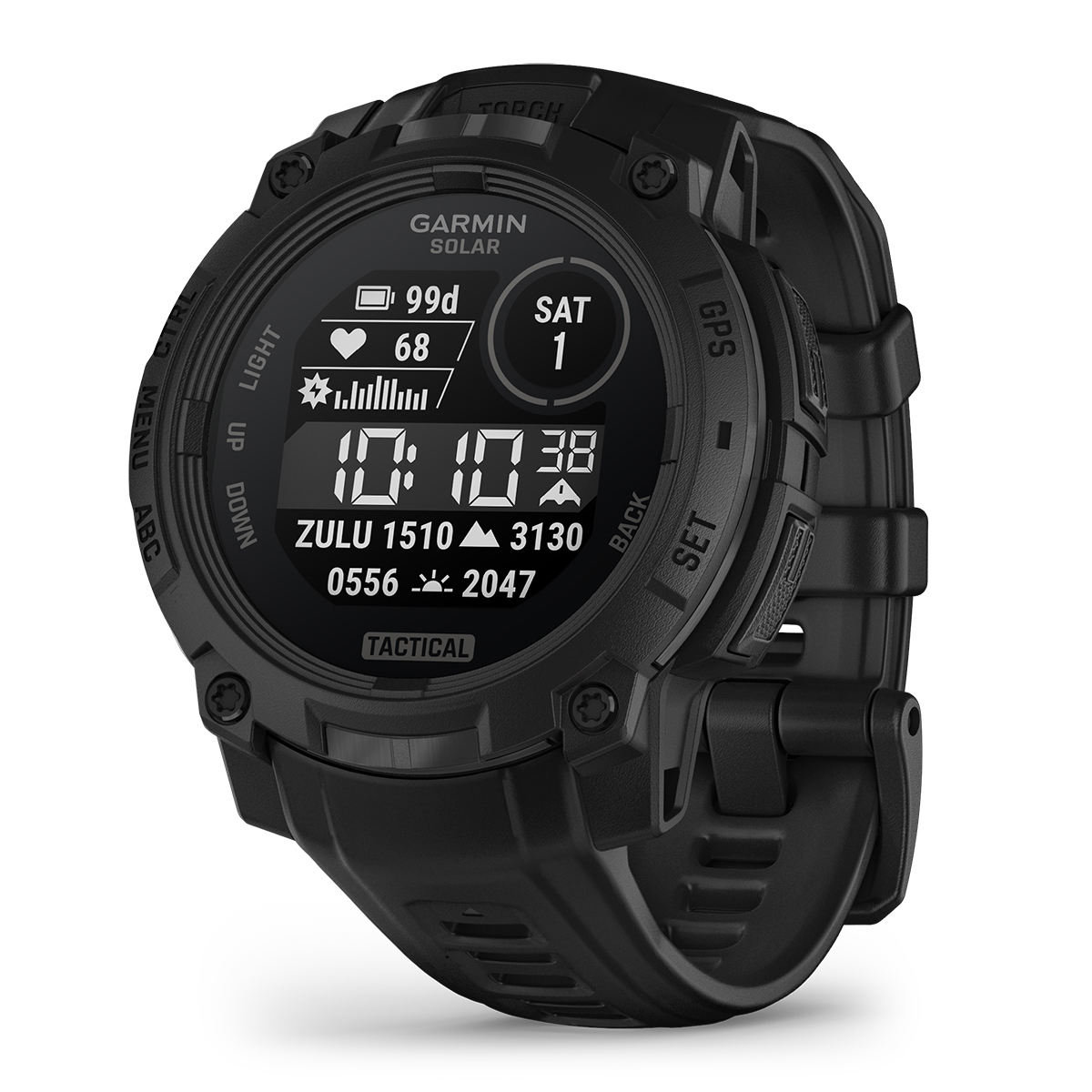 Image of Garmin Instinct 3 Solar Tactical Edition GPS Smartwatch w/Silicone Band