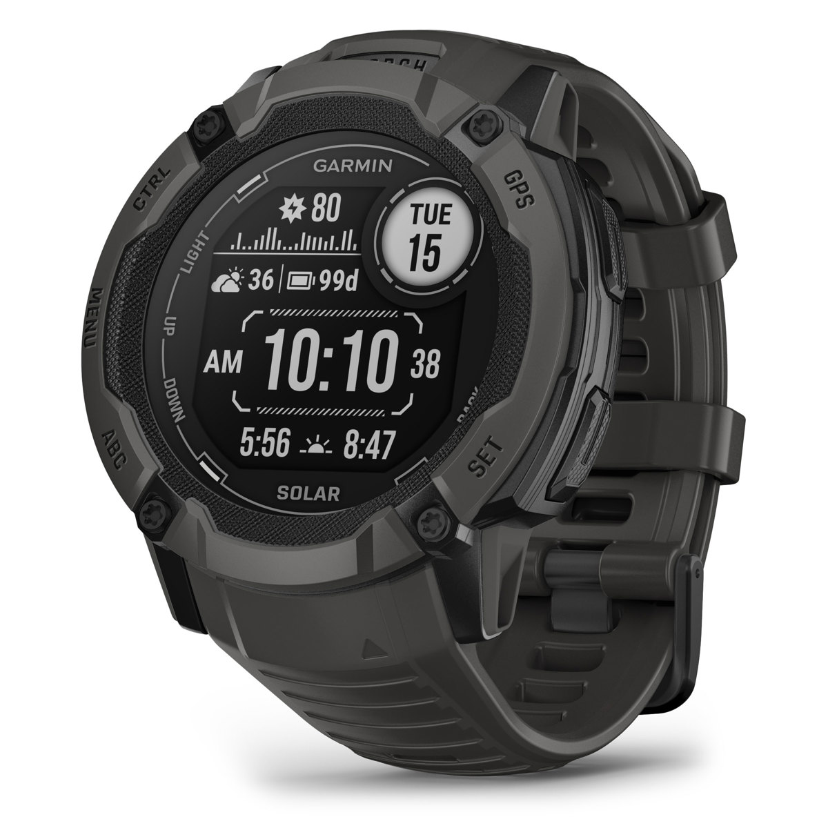 

Garmin Instinct 2X Solar Standard Edition 50mm Rugged GPS Smartwatch, Graphite