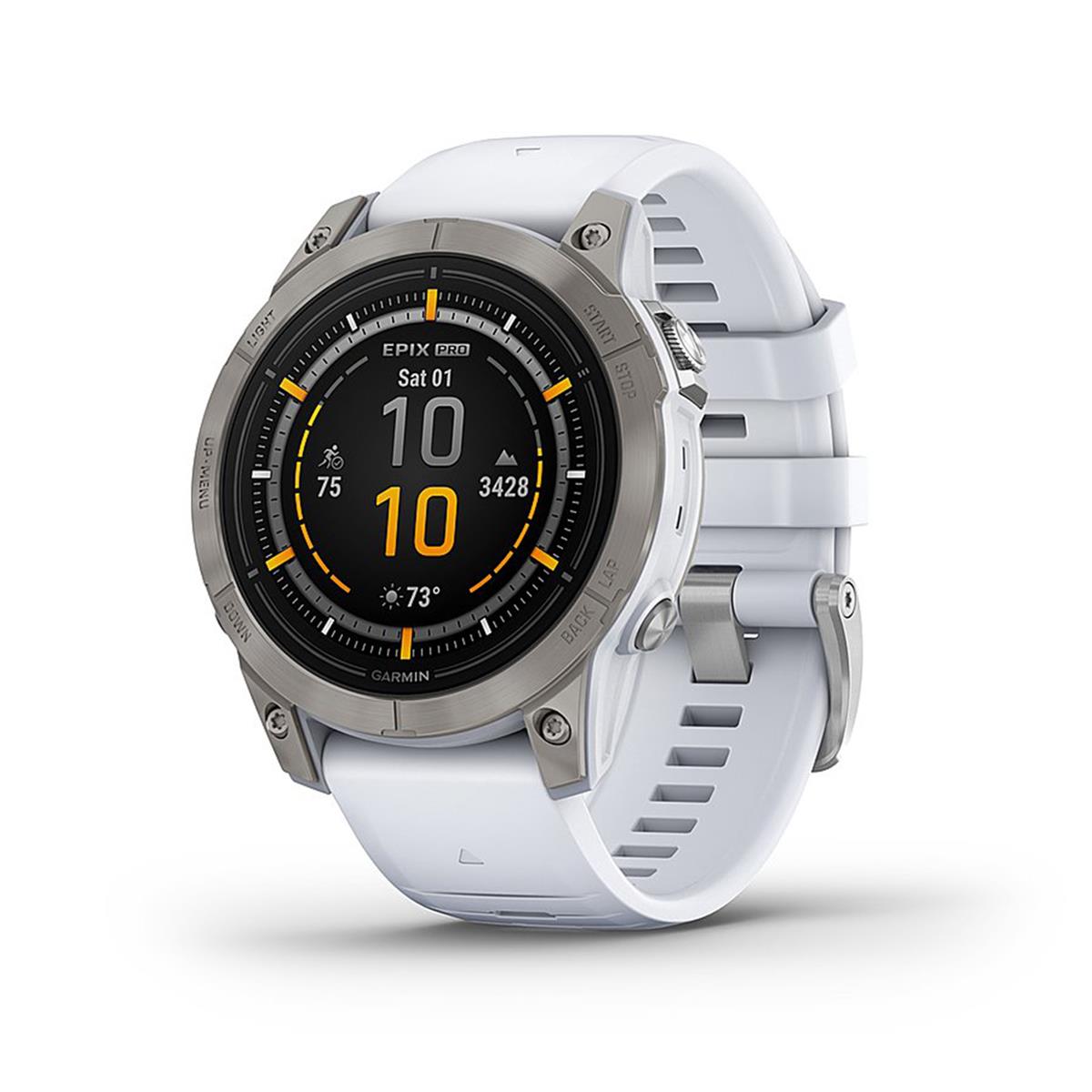 

Garmin Epix Pro Gen 2 Sapphire 47mm GPS Smartwatch, Titanium w/Whitestone Band