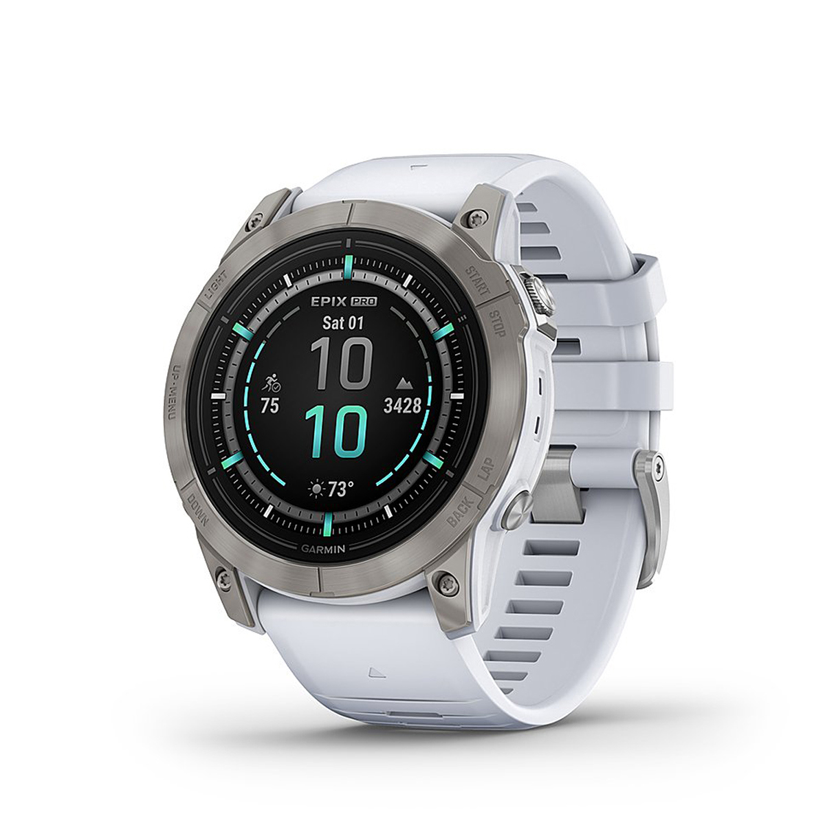 

Garmin Epix Pro Gen 2 Sapphire 51mm GPS Smartwatch, Titanium w/Whitestone Band