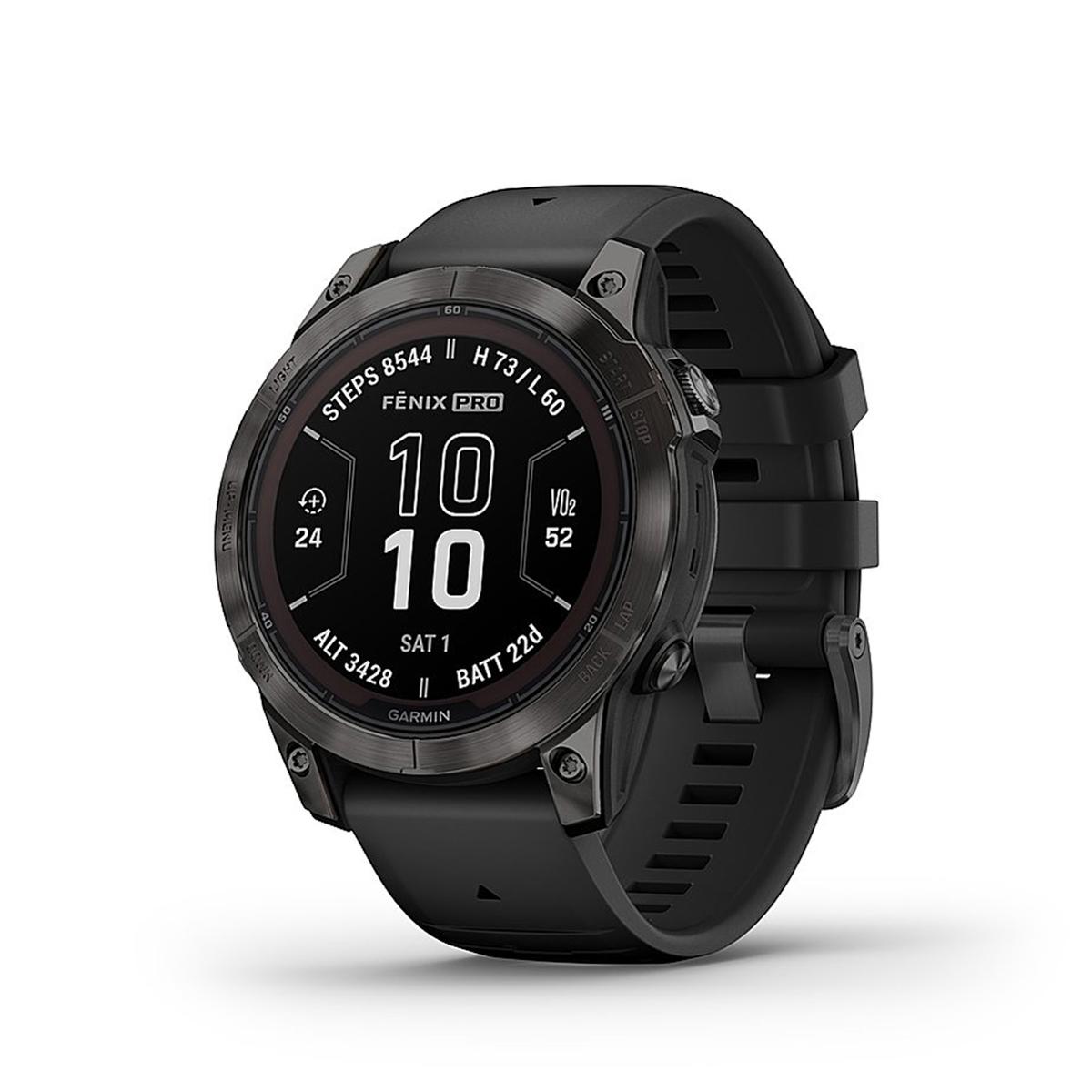 

Garmin fenix 7 Pro Sapphire Solar 47mm GPS Smartwatch, Carbon Gray w/Black Band