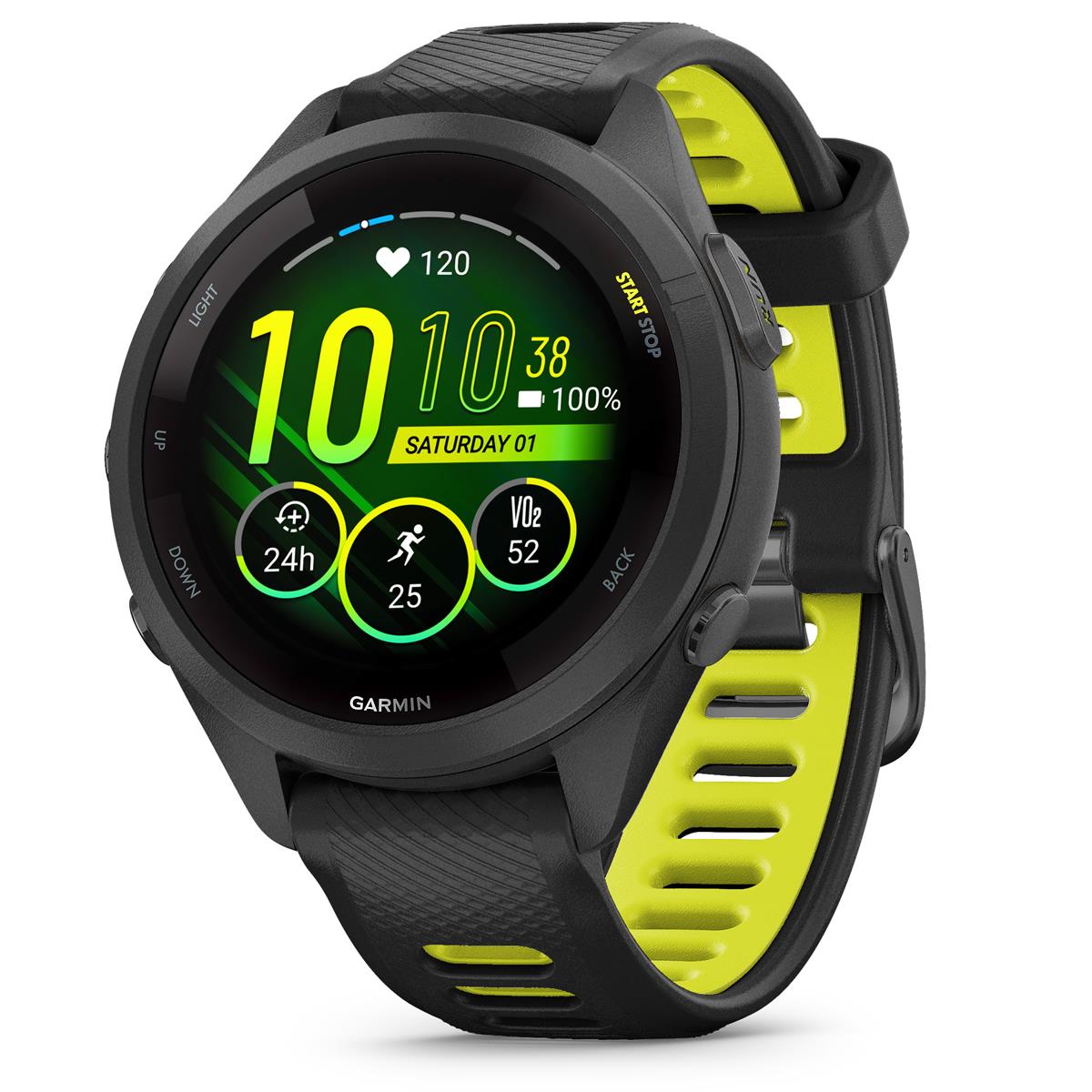 

Garmin Forerunner 265S Multisport GPS Smartwatch, Black/Amp Yellow