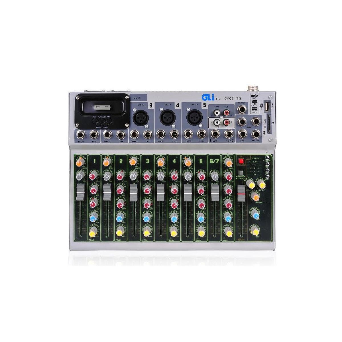 

GLI Pro GXL-70 48V 7-Channel Mixing Console
