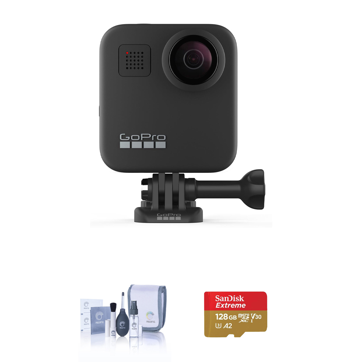 

GoPro MAX 360 Action Camera - With 128GB MicroSDXC U3 Card, Cleaning Kit