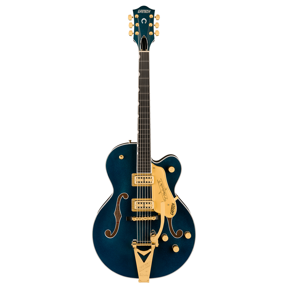 

Gretsch Nashville Hollow Body Electric Guitar with String-Thru Bigsby Midnight Sapphire