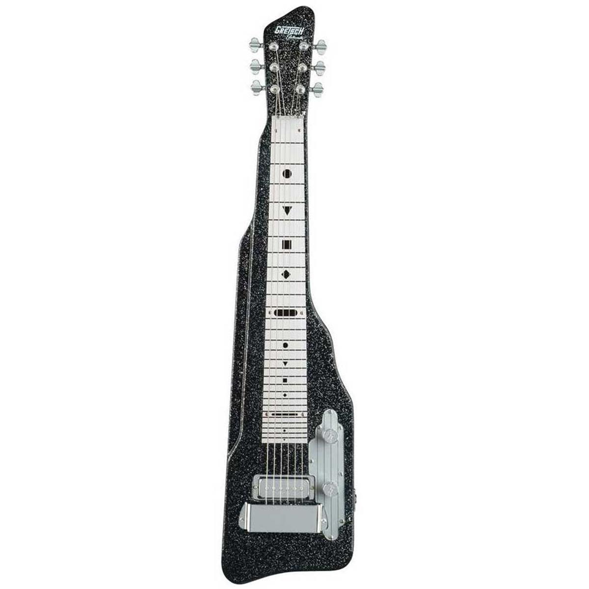 

Gretsch G5715 Lap Steel Guitar, White Plastic Fretboard, Black Sparkle