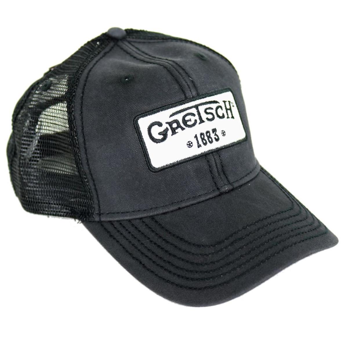 

Gretsch Limited Mesh Back Vintage Trucker Hat with 1883 Logo Patch, Black
