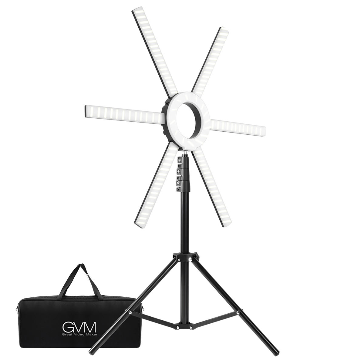 

GVM 600S 90W Bi-Color Soft LED Ring Light with 6x Detachable Light Bar