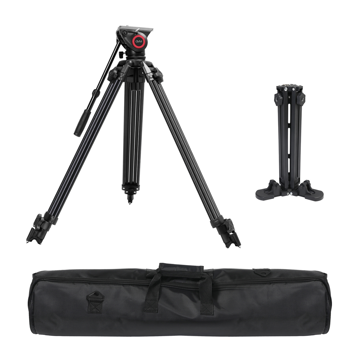 

GVM 7017D 3-Section Aluminum Video Tripod w/Fluid Head, 26.45 lbs Load Capacity