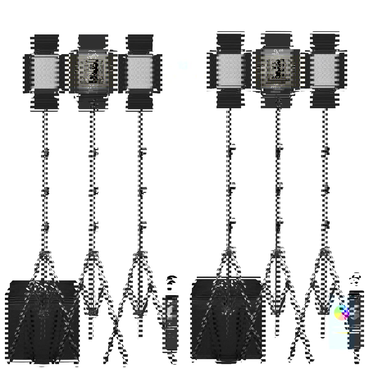 

GVM 880RS 60W Bi-Color RGB Soft LED Panel 3-Light Kit