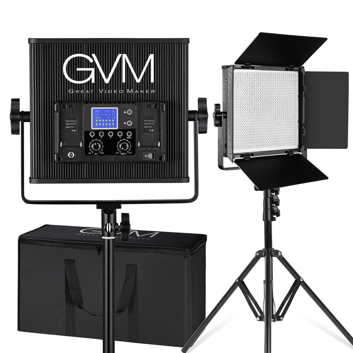 

GVM 896S 50W Bi-Color LED Panel 2-Light Kit