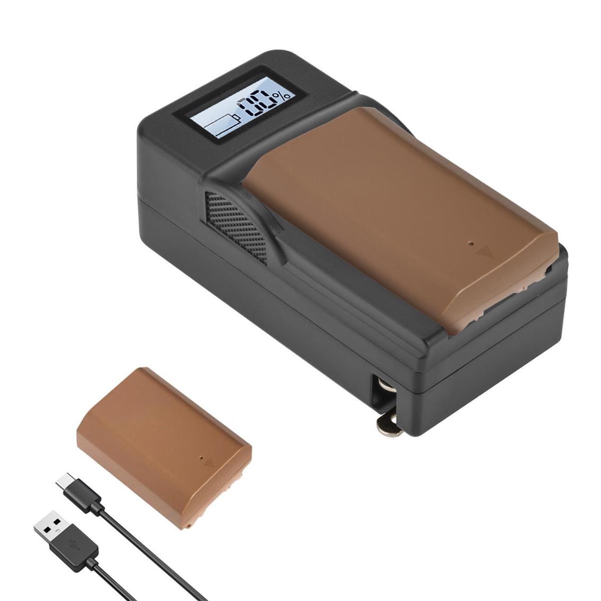 Image of Green Extreme 2x NP-FZ100 17.3Wh 2400mAh Li-Ion Battery w/Compact Charger