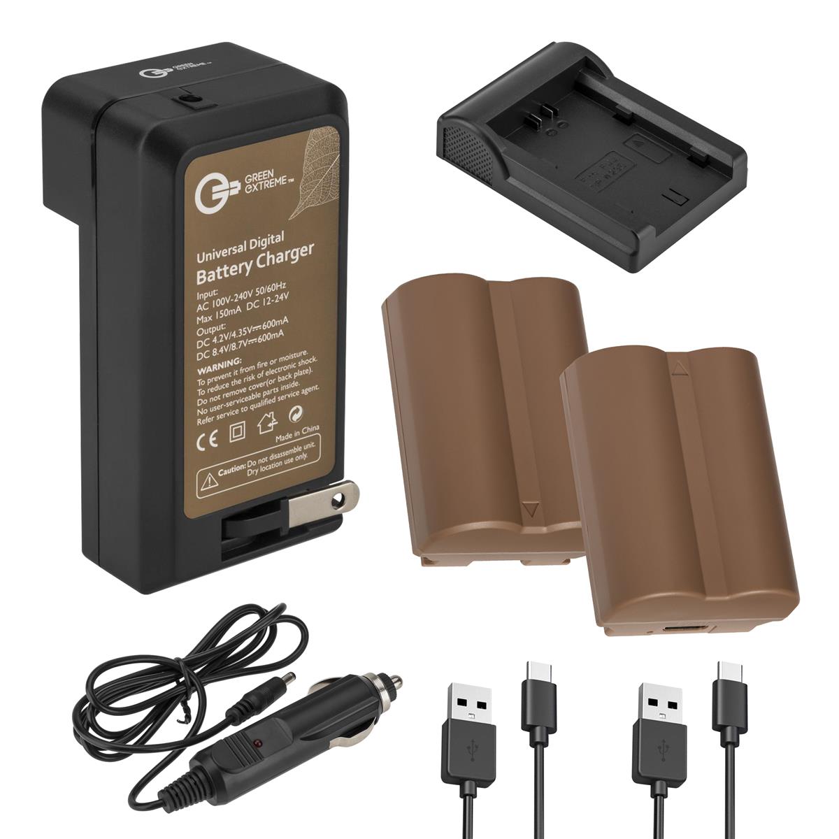 Image of Green Extreme 2x NP-W235 7.2V 2400mAh Battery with Smart Charger &amp; Charger Plate